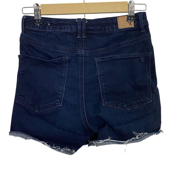 American Eagle Jean Shorts Womens 6 (26" Waist) Sky High Shortie Stretch Dark - Picture 2 of 8
